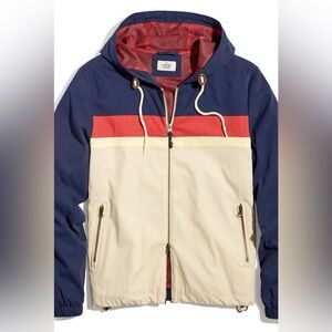 Marine Layer Men’s Dawson Stretch Twill Hooded Windbreaker Jacket (Size Large)